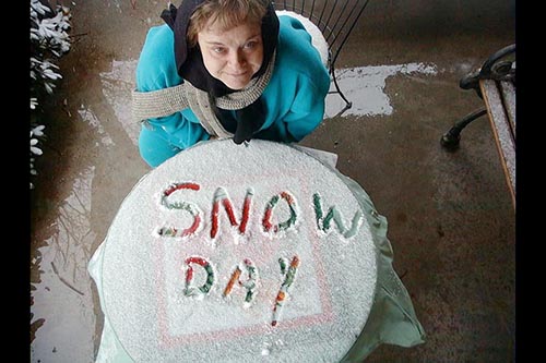 <snow day patio table>
